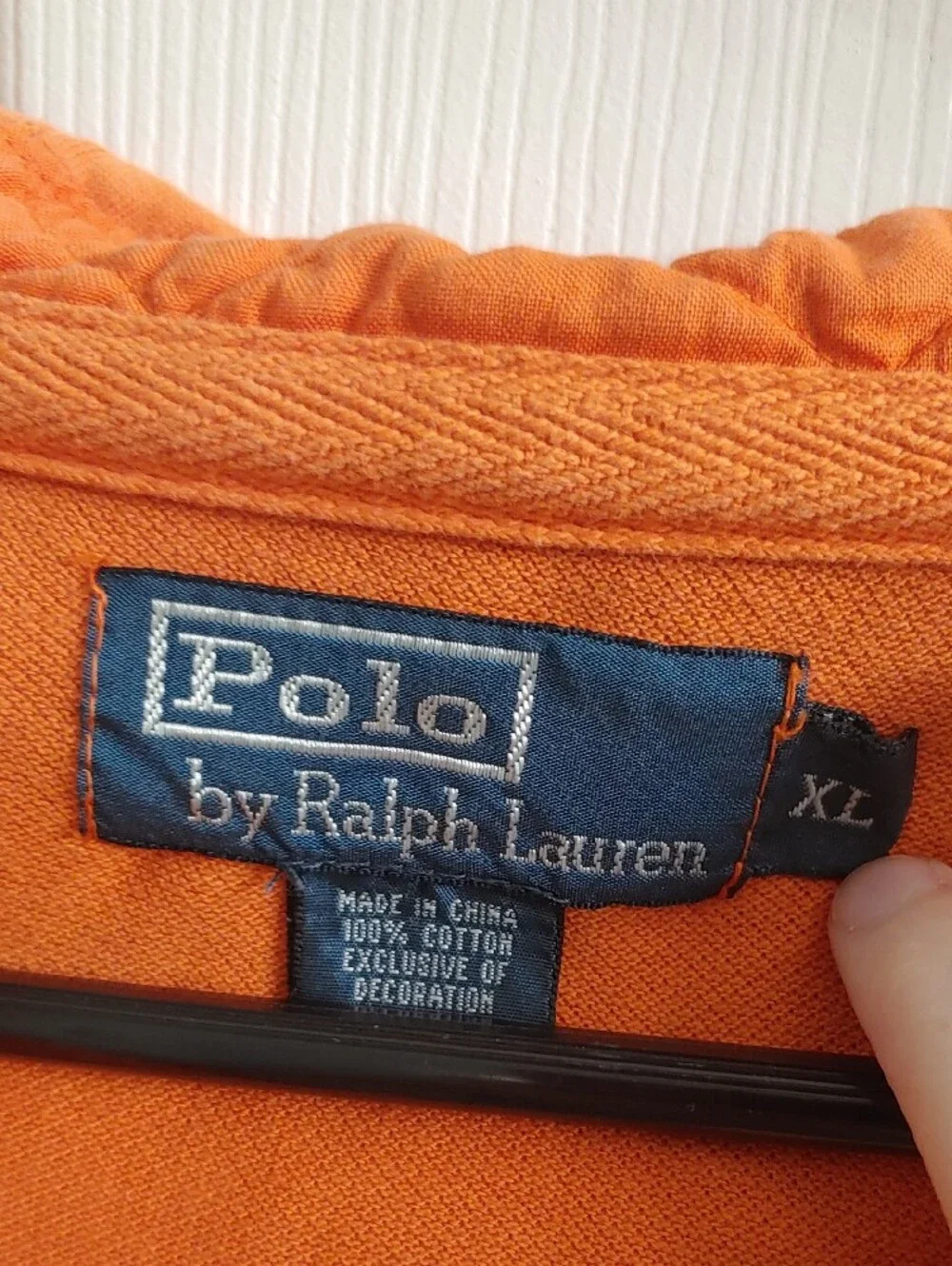 Vintage Polo Ralph Lauren Jacket Men's XL Orange Hooded Full Zip